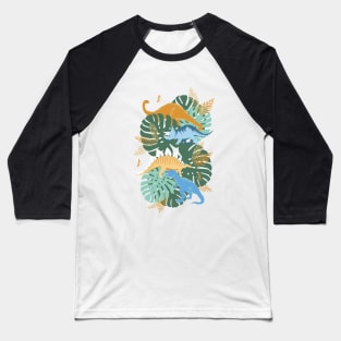 Jungle Dinosaurs Baseball T-Shirt